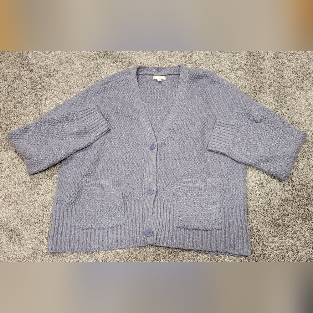 LC Lauren Conrad Blue Cardigan Sweater Size L